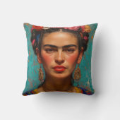 Frida Kahlo Pillow, Cushion, Frida Decor クッション (裏面)