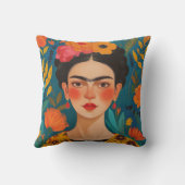Frida Kahlo Pillow, Cushion, Frida Decor クッション (裏面)