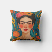 Frida Kahlo Pillow, Cushion, Frida Decor クッション (正面)