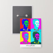 Frida Kahlo Pop Art Portrait 缶バッジ (正面/裏面)