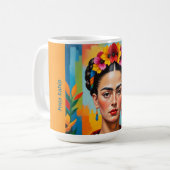 Frida Kahlo Print コーヒーマグカップ (正面左)