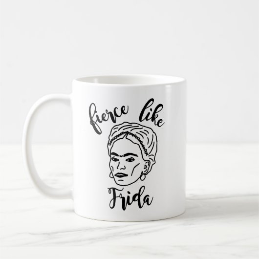 Frida Mugのような激しい – Frida Kahlo コーヒーマグカップ (左)