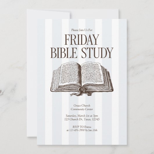 Friday Bible Study Church 招待状 (正面)