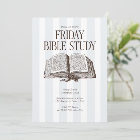 Friday Bible Study Church 招待状 (スタンド正面)