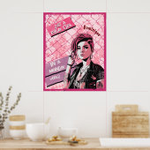 Friday Girl in Monday World編集可能な名前 ポスター (キッチン)