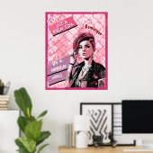 Friday Girl in Monday World編集可能な名前 ポスター (ホームオフィス)