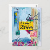 Friday Harbor Washington Coffee Business Signs ポストカード (正面/裏面)