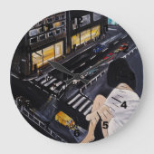 Friday Night Painting by Alfred Fox ラージ壁時計 (正面)