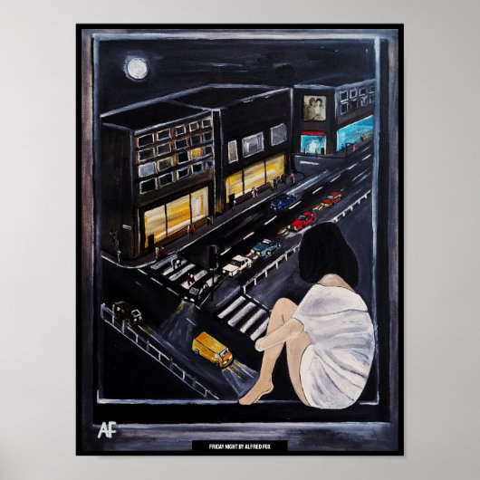 Friday Night Painting by Alfred Fox Poster ポスター (正面)