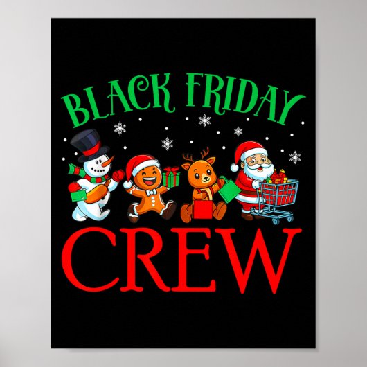 Friday Shopng Crew Christmas Black Shopng Family G ポスター (正面)
