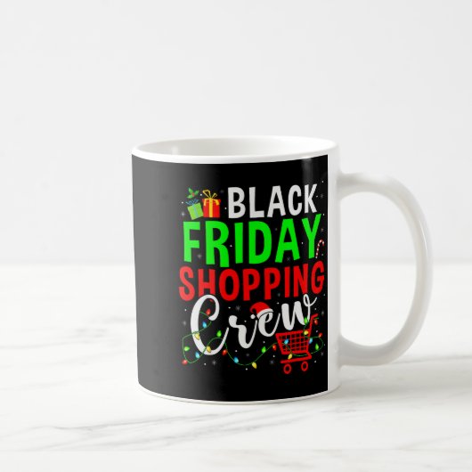 Friday Shopng Crew Christmas Family Shopng Squad  コーヒーマグカップ (右)