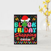 Friday Shopng Crew Christmas Lights Black Shopng F カード (黄色い花)