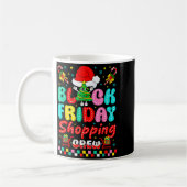 Friday Shopng Crew Christmas Lights Black Shopng F コーヒーマグカップ (左)