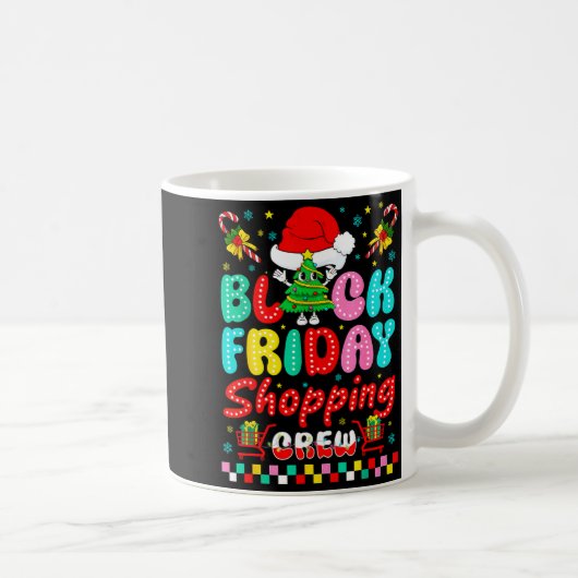 Friday Shopng Crew Christmas Lights Black Shopng F コーヒーマグカップ (右)