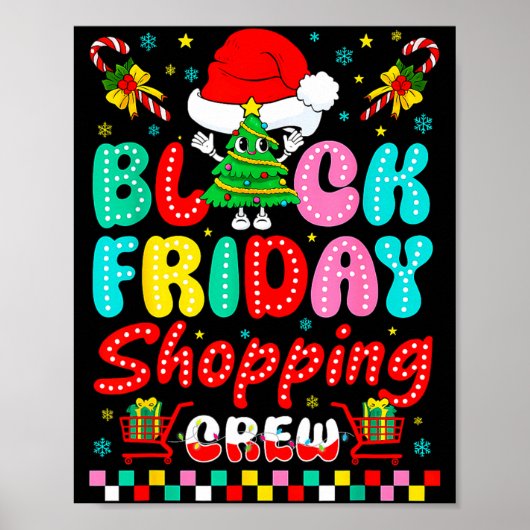 Friday Shopng Crew Christmas Lights Black Shopng F ポスター (正面)