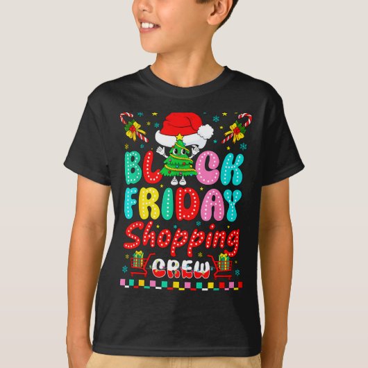 Friday Shopng Crew Christmas Lights Black Shopng F Tシャツ (正面)