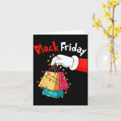 Friday Shopng Squad Christmas Black Shopng Family  カード (黄色い花)