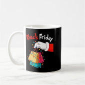 Friday Shopng Squad Christmas Black Shopng Family  コーヒーマグカップ (左)