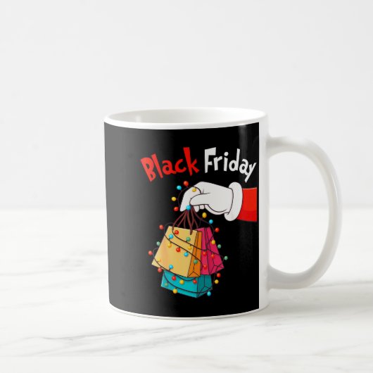 Friday Shopng Squad Christmas Black Shopng Family  コーヒーマグカップ (右)