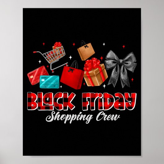 Friday Shopng Squad Christmas Black Shopng Family  ポスター (正面)