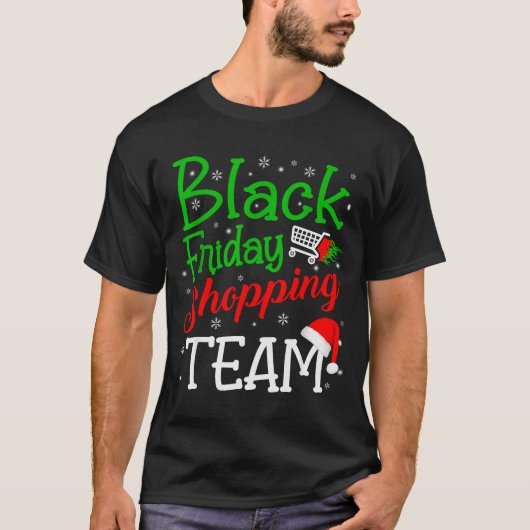 Friday Shopng Team Christmas Black Shopng Family G Tシャツ (正面)