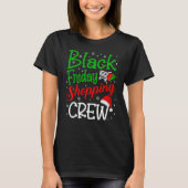 Friday Shopping Crew Christmas Black Shopping Fami Tシャツ (正面)