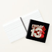 Friday the 13th | Bleeding Stacked 3D Logo ノートブック (内部)