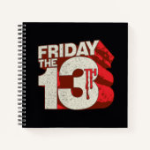 Friday the 13th | Bleeding Stacked 3D Logo ノートブック (正面)