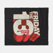 Friday the 13th | Bleeding Stacked 3D Logo フリースブランケット (正面(横))