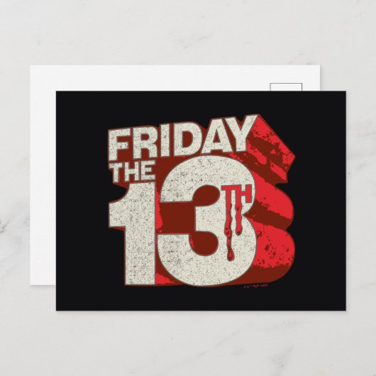 Friday the 13th | Bleeding Stacked 3D Logo ポストカード (正面/裏面)
