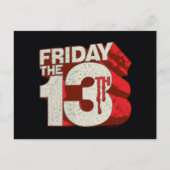 Friday the 13th | Bleeding Stacked 3D Logo ポストカード (正面)