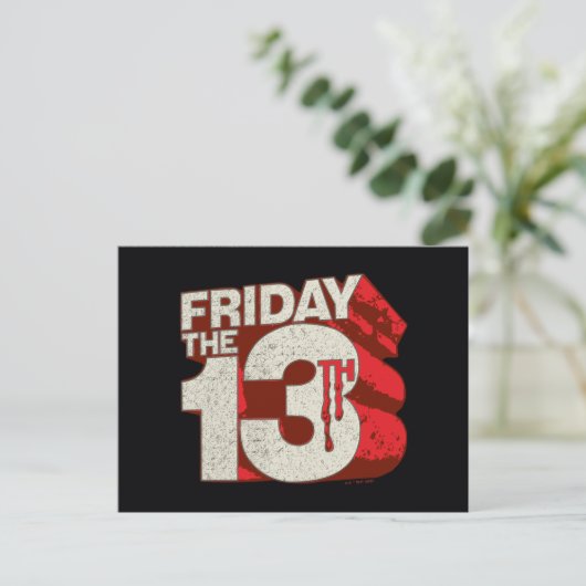 Friday the 13th | Bleeding Stacked 3D Logo ポストカード (スタンド正面)
