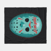 Friday the 13th | Blue Hockey Mask Graphic フリースブランケット (正面(横))