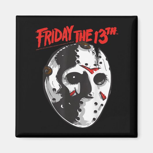 Friday The 13th Halloween Design Mask Art  マグネット (正面)