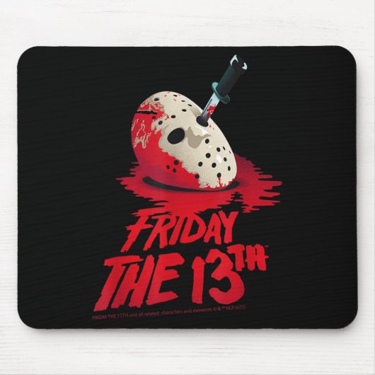 Friday The 13th Mask Blood Halloween Design  マウスパッド (正面)