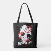 Friday the 13th | Paint Splatter Hockey Mask トートバッグ (裏面)