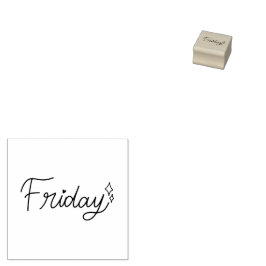 Friday Weekday Journal Design ラバースタンプ