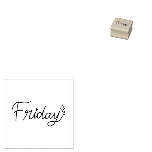 Friday Weekday Journal Design ラバースタンプ (押印)