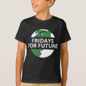 Fridays for Future Klimaschutz Umwelt Planet Erde Tシャツ (正面)