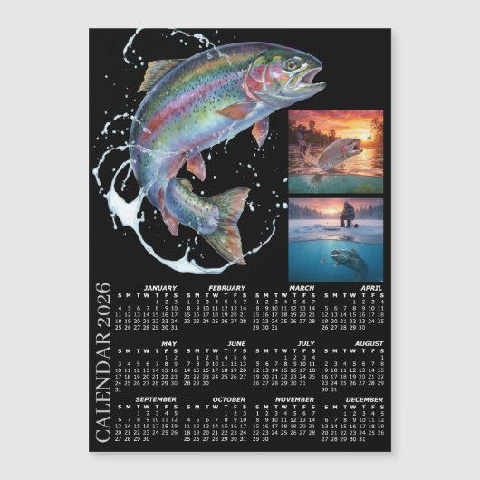 Fridge Fishing Photo Calendar 2026, Fly Fishing (正面)