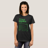 Fried Apple Nutrition Facts Thanksgiving Christmas Tシャツ (正面フル)