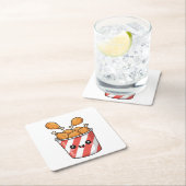 Fried Chicken Bucket スクエアペーパーコースター (インサイチュ)