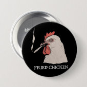 fried chicken Button 缶バッジ (正面&裏面)