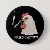 fried chicken Button 缶バッジ (正面)