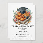 Fried Chicken Graduation Party Celebration 招待状 (正面/裏面)