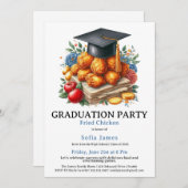 Fried Chicken Graduation Party Celebration 招待状 (正面/裏面)