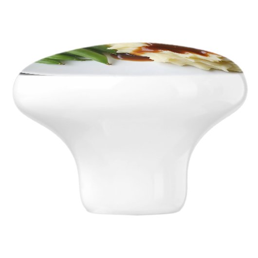 Fried Chicken, Mashed Potatoes and Green Beans セラミックノブ (側面)