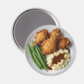 Fried Chicken, Mashed Potatoes and Green Beans マグネット (正面/裏面)