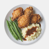 Fried Chicken, Mashed Potatoes and Green Beans マグネット (正面)