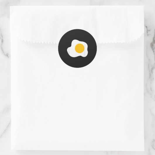 Fried Egg Graphic Funny Breakfast Eggs Lover  ラウンドシール (バッグ)